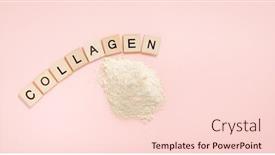  Presentation with quality life - Presentation consisting of collagen-powder-isolated-on-pink background and a lemonade colored foreground