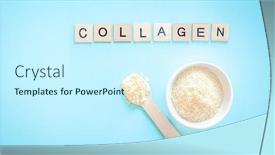  Presentation with quality life - Presentation theme with collagen-powder-isolated-on-pink background and a cool aqua colored foreground