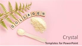  Presentation with collagen - Presentation theme featuring collagen-powder-isolated-on-pink background and a lemonade colored foreground