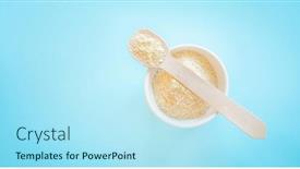  Presentation with quality life - Slides featuring collagen-powder-isolated-on-pink background and a arctic colored foreground