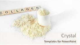  Presentation with quality life - Slide set featuring collagen-powder-isolated-on-white background and a lemonade colored foreground