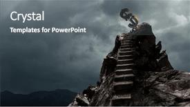  Presentation with financial crisis - Slide deck having collapse - concept of financial crisis mixed background and a gray colored foreground