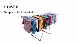  Presentation with frames isolated on white brown - Slide deck featuring collapsible clotheshorse isolated on the white background background and a white colored foreground