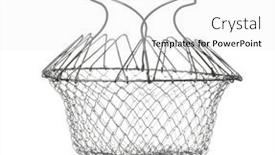  Presentation with fruit - Amazing slide deck having collapsible-round-wire-fruit-washing backdrop and a white colored foreground