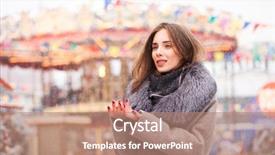  Presentation with gray - Colorful PPT theme enhanced with collar on a red square backdrop and a  colored foreground