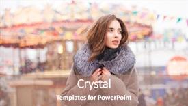  Presentation with red and gray - Cool new PPT theme with collar on a red square backdrop and a  colored foreground