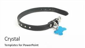  Presentation with name - Cool new PPT theme with collar with an id tag backdrop and a white colored foreground