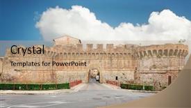  Presentation with medieval - Cool new presentation theme with colle val d'elsa - remains backdrop and a coral colored foreground