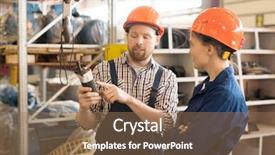  Presentation with purpose - Beautiful PPT layouts featuring colleague or trainee while describing backdrop and a coral colored foreground