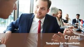  Presentation with conference table - Cool new theme with colleague while sitting at meet backdrop and a tawny brown colored foreground