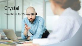  Presentation with drug design - PPT theme consisting of colleagues - serious bald handsome bearded designer background and a light gray colored foreground