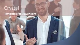  Presentation with current - Amazing slide set having colleagues-discussing-current-tasks-standing backdrop and a coral colored foreground