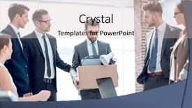  Presentation with employee - Amazing presentation having colleagues escorted the dismissed employee backdrop and a soft green colored foreground