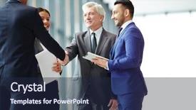  Presentation with foreign - Slides enhanced with colleagues shaking hands with foreign background and a  colored foreground