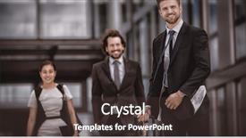  Presentation with speed walking - Amazing PPT theme having colleagues walking in office premises backdrop and a  colored foreground