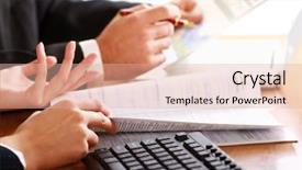  Presentation with working together - PPT layouts with colleagues working together in office background and a lemonade colored foreground