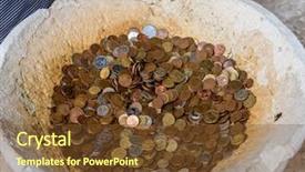  Presentation with donation - Slides having collected telethon in a church background and a tawny brown colored foreground