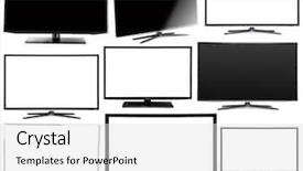  Presentation with isolated paw prints over white - Amazing presentation design having hd tv - collection 4k monitor isolated backdrop and a  colored foreground