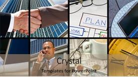  Presentation with metrics cloud collage business - Theme featuring collection and collage of modern background and a  colored foreground