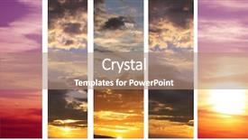  Presentation with storm surge - Slide set consisting of collection banners - storm sky beautiful background and a  colored foreground