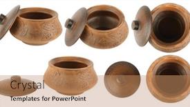  Presentation with lid - Presentation theme featuring collection-beautiful-ceramic-pots background and a coral colored foreground