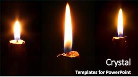  Presentation with candles - Beautiful theme featuring collection burning candles backdrop and a black colored foreground