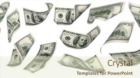  Presentation with history earth globe isolated white - Theme featuring collection dollars isolated on white background and a soft green colored foreground