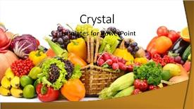  Presentation with fresh fruits vegetables - PPT layouts consisting of collection fresh fruits and vegetables background and a blonde colored foreground