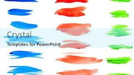  Presentation with paint brush - Beautiful presentation theme featuring collection-green-red-and-blue backdrop and a arctic colored foreground