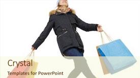  Presentation with falling person - Presentation theme enhanced with collection isolated over white background background and a cream colored foreground