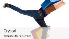  Presentation with running person - Theme enhanced with collection isolated over white background background and a  colored foreground