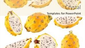  Presentation with pitaya - Presentation design consisting of collection-of-9-yellow-dragon background and a blonde colored foreground