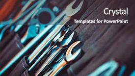  Presentation with repair - Slide deck consisting of collection of a different spanner background and a tawny brown colored foreground