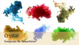  Presentation with ink blot - Cool new presentation with collection of acrylic colors backdrop and a yellow colored foreground