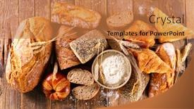  Presentation with croissant - Slide deck enhanced with collection-of-bread-and-croissant background and a coral colored foreground