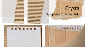  Presentation with corrugated cardboard - Beautiful presentation theme featuring collection-of-brown-corrugated-cardboard backdrop and a coral colored foreground