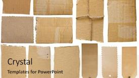  Presentation with corrugated cardboard - Cool new presentation design with labelling tool - collection of cardboard corrugated paper backdrop and a coral colored foreground