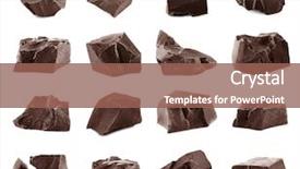  Presentation with white chocolate - Beautiful PPT theme featuring collection of chocolate pieces isolated backdrop and a violet colored foreground