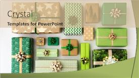  Presentation with christmas presents - Presentation having collection-of-christmas-presents-arranged background and a lemonade colored foreground
