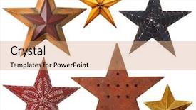  Presentation with christmas borders ornament border - PPT layouts consisting of collection of christmas star ornaments background and a coral colored foreground