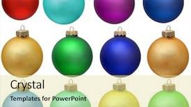  Presentation with ornament - Amazing presentation theme having christmas ball christmas ornament isolated backdrop and a blonde colored foreground