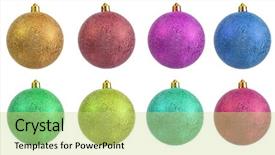  Presentation with christmas borders ornament border - Audience pleasing slides consisting of collection of colored christmas ornament backdrop and a yellow colored foreground