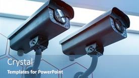  Presentation with cameras - Cool new theme with collection-of-different-control-recording backdrop and a teal colored foreground