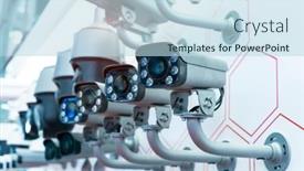  Presentation with recording - Amazing PPT theme having collection-of-different-control-recording backdrop and a sky blue colored foreground