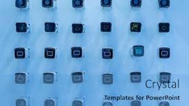  Presentation with cameras - PPT theme with collection-of-different-control-recording background and a light blue colored foreground