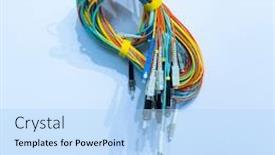  Presentation with fiber optic - Cool new slide set with collection-of-different-single-mode backdrop and a light blue colored foreground