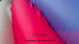  Presentation with fabrics - Presentation theme featuring collection-of-fashionable-fabrics-samples background and a red colored foreground