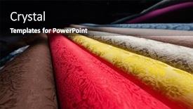  Presentation with tailor store - Presentation theme consisting of collection-of-fashionable-fabrics-samples background and a black colored foreground