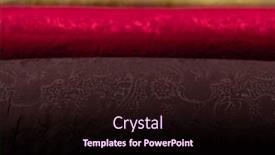  Presentation with fabrics - Presentation design enhanced with collection-of-fashionable-fabrics-samples background and a wine colored foreground