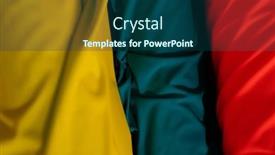  Presentation with fabrics - Slide deck consisting of collection-of-fashionable-fabrics-samples background and a ocean colored foreground